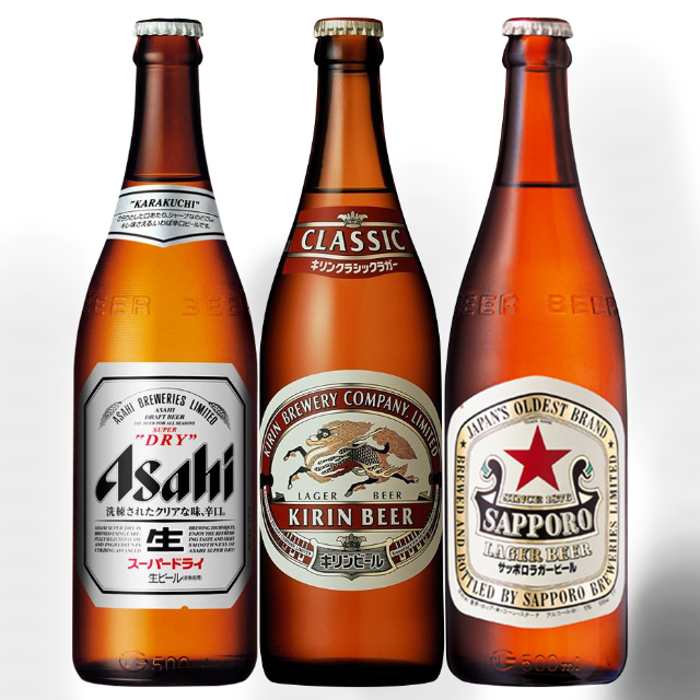 高松 ラーメンごんなのビール中瓶はアサヒ・キリン・サッポロ